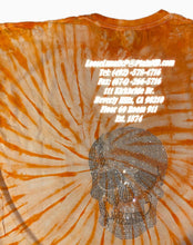 Load image into Gallery viewer, Dr. Plain MD Orange Tie-Dye Rhinestone Skull Tee
