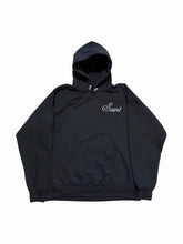 Load image into Gallery viewer, 8 Ball Washed Black Moto Hoodie
