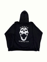 Load image into Gallery viewer, 8 Ball Washed Black Moto Hoodie
