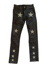Load image into Gallery viewer, 1/1 Faded Black Distressed Nautical Denim
