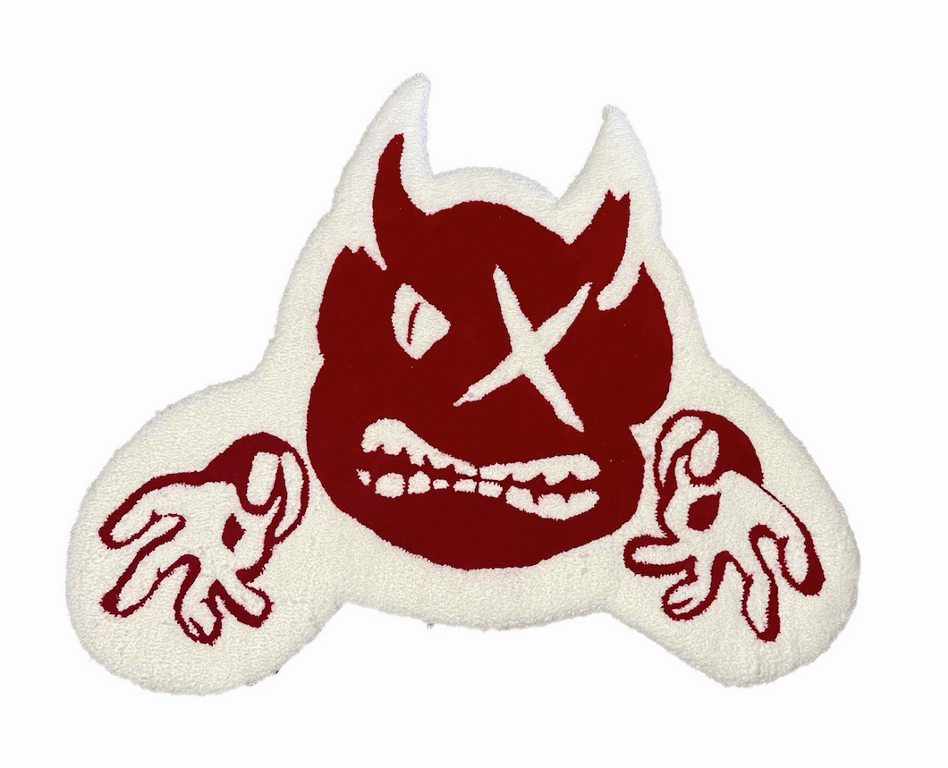 LUV4RUGS DEMON RUG RED/WHITE